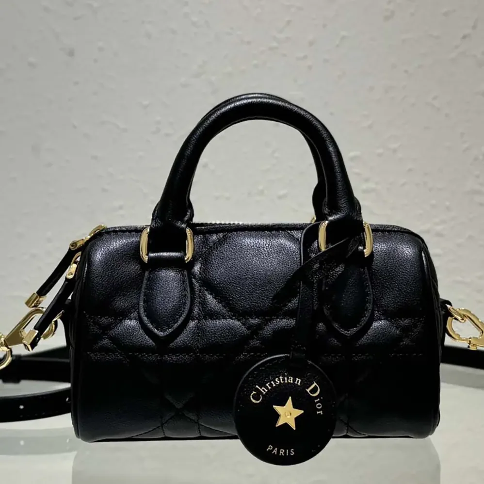 Dior Nano Dior Groove 17 Bag Black Macrocannage Calfskin for Women Dior Nano Dior Groove 17 Bag Black Macrocannage Calfskin for Women