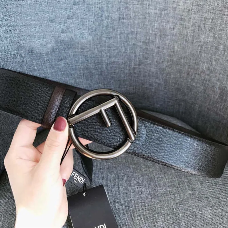 Fendi Black and Brown Leather Belt for Men Fendi Black and Brown Leather Belt for Men