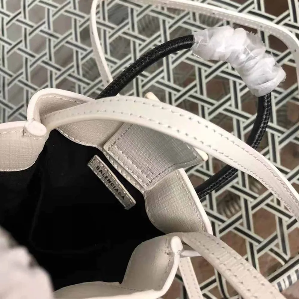 Balenciaga Shopping Phone Holder Shopping Phone Holder in White Squared Calfskin for Unisex