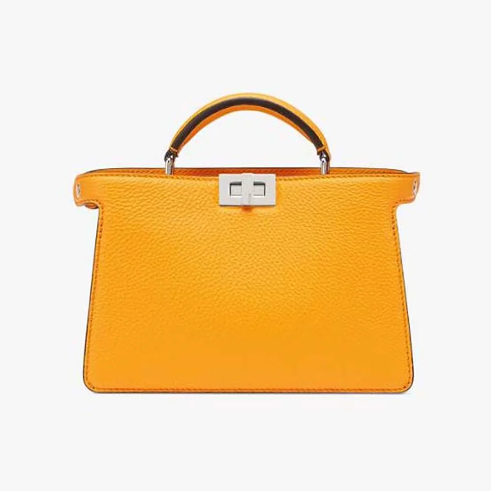 Fendi Peekaboo ISeeU XCross Orange Leather Bag for Men Fendi Peekaboo ISeeU XCross Orange Leather Bag for Men