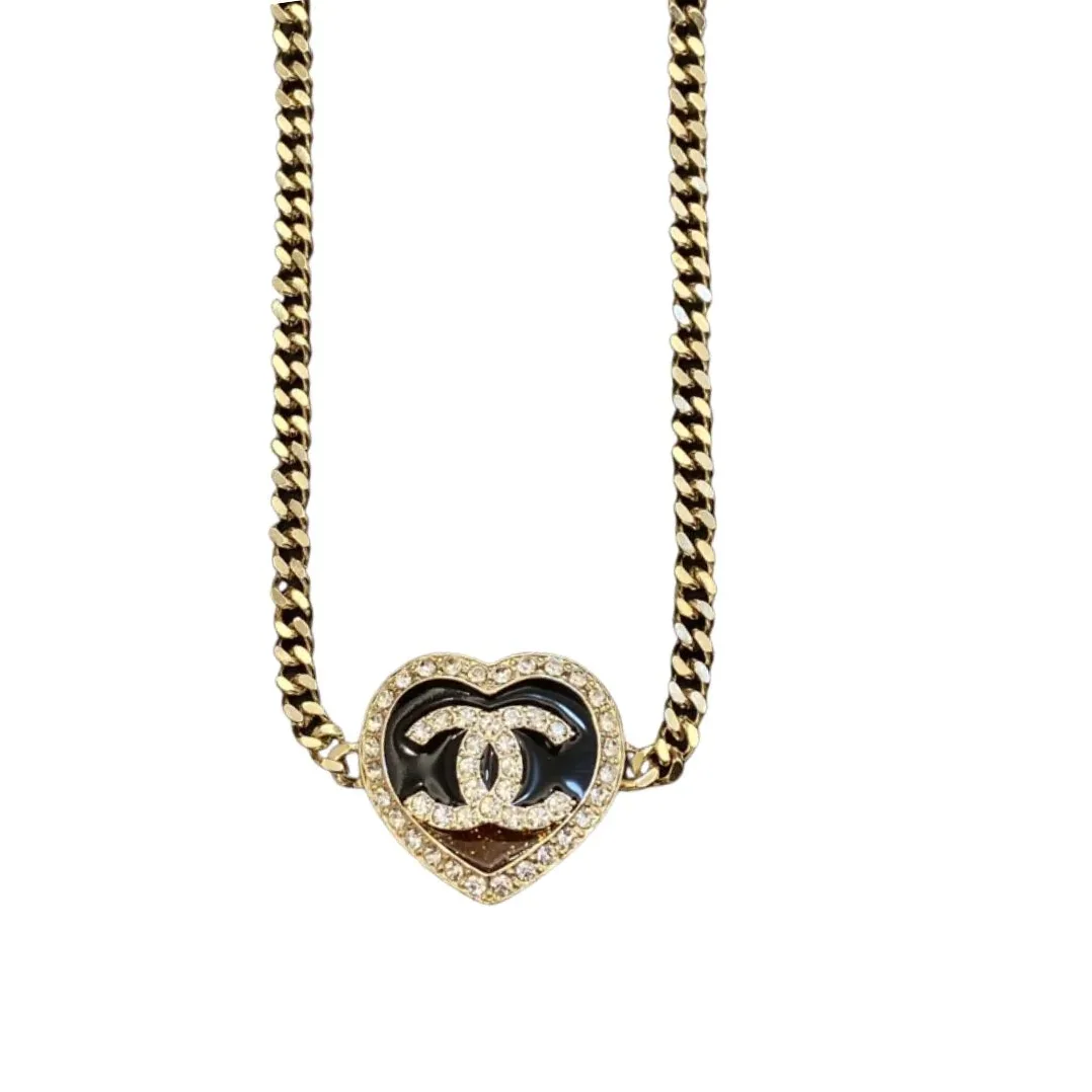 Chanel Heart Necklace Gold Chanel Heart Necklace Gold