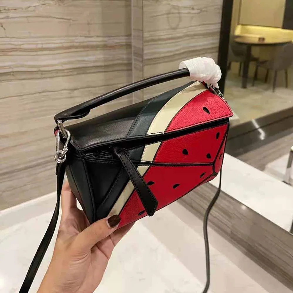 Loewe Watermelon Mini Puzzle Bag in Classic Calfskin for Women Loewe Watermelon Mini Puzzle Bag in Classic Calfskin for Women