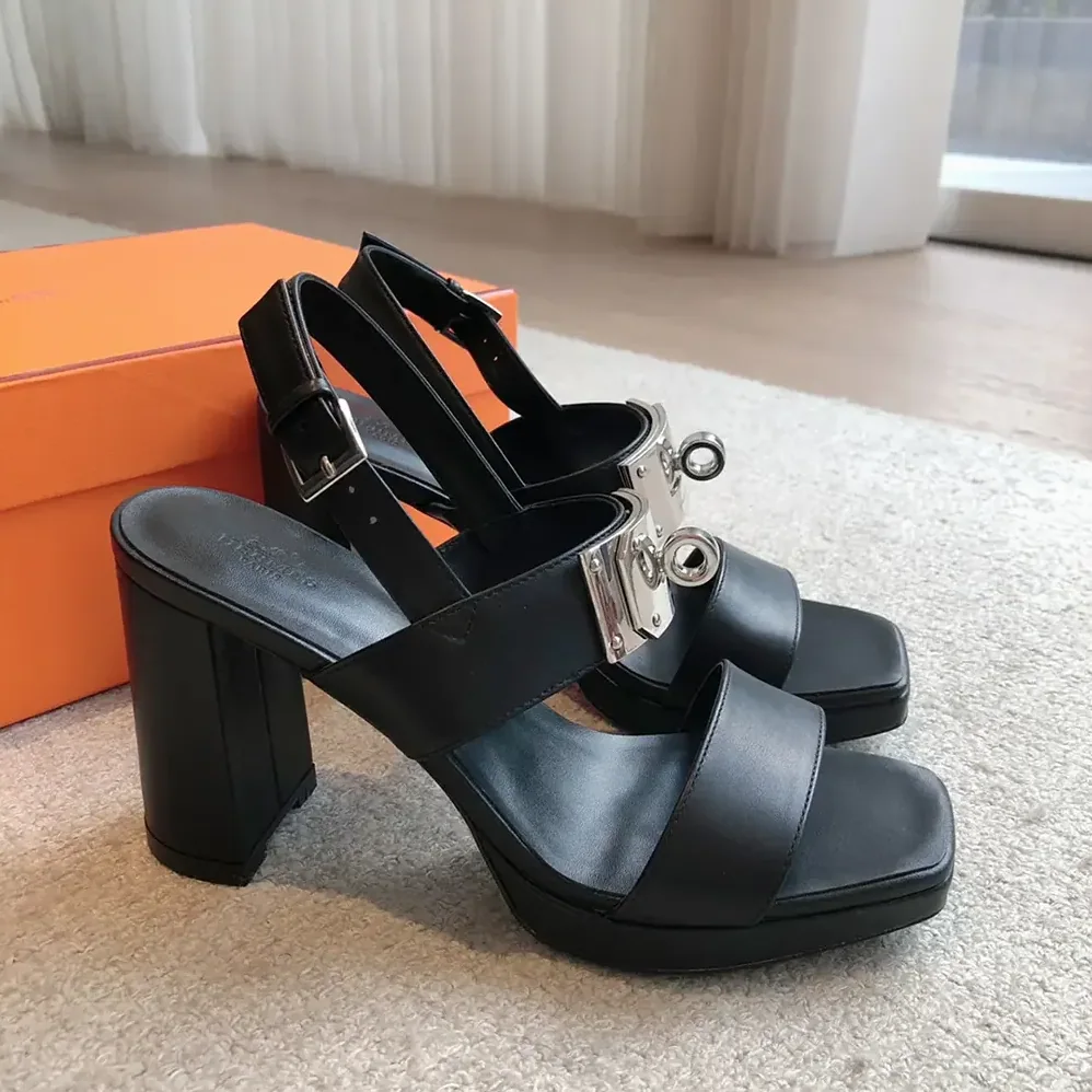 Hermes Ilona 90 Sandal-Black H241153Z for Women