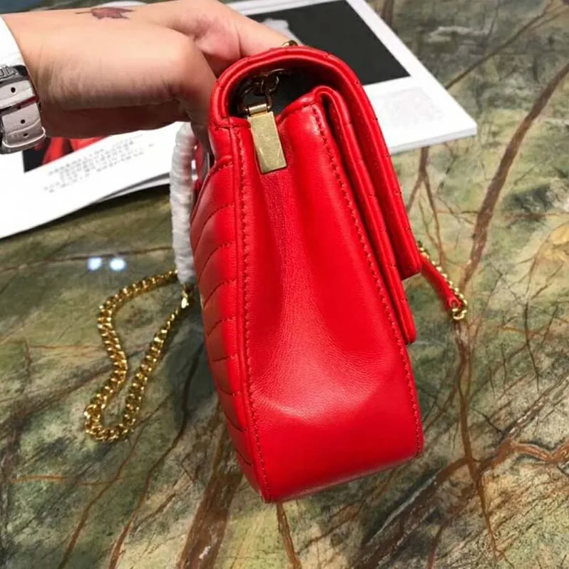 Saint Laurent YSL Sulpice Small in Matelasse Leather for Women in Red