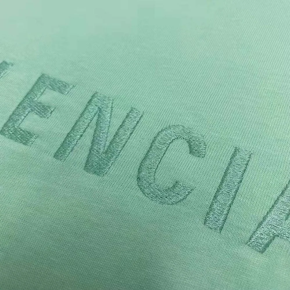 Balenciaga Logo T-shirt Medium Fit in Green for Men Balenciaga Logo T-shirt Medium Fit in Green for Men