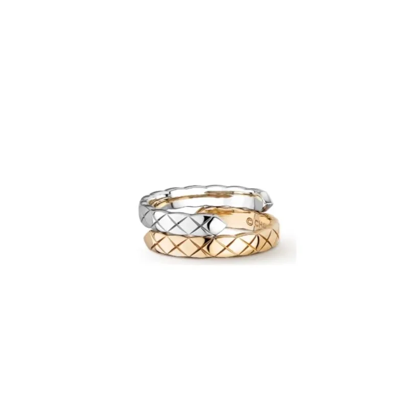 Chanel Coco Crush Toi Et Moi Ring White in Beige Gold Chanel Coco Crush Toi Et Moi Ring White in Beige Gold
