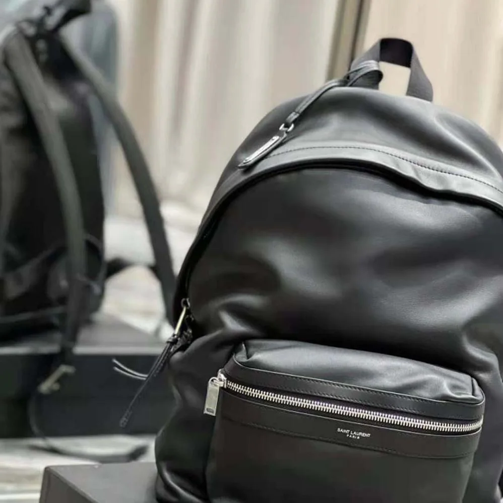 Saint Laurent YSL City Backpack in Matte Leather for Women Saint Laurent YSL City Backpack in Matte Leather for Women