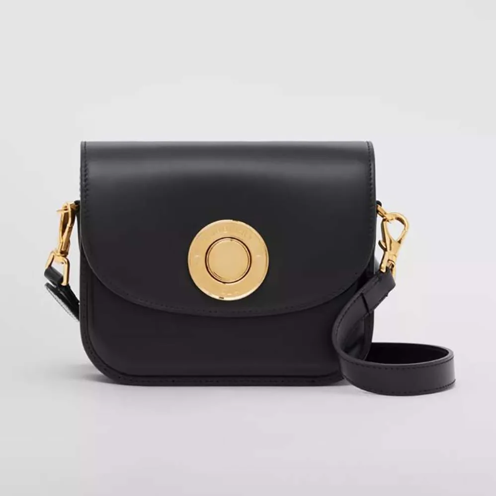 Burberry Leather Small Elizabeth Bag for Women in Black