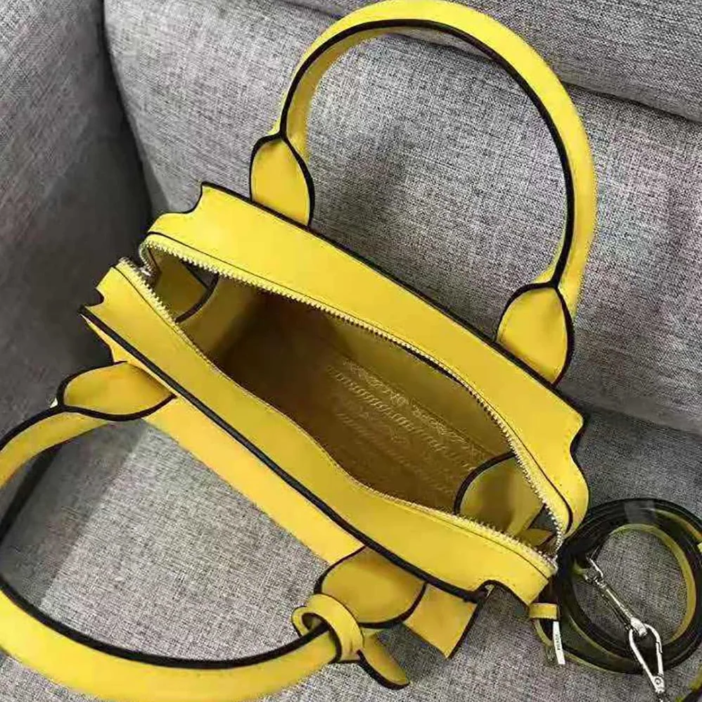 Prada Saffiano leather Prada Kristen Handbag for Women in Yellow Prada Saffiano leather Prada Kristen Handbag for Women in Yellow
