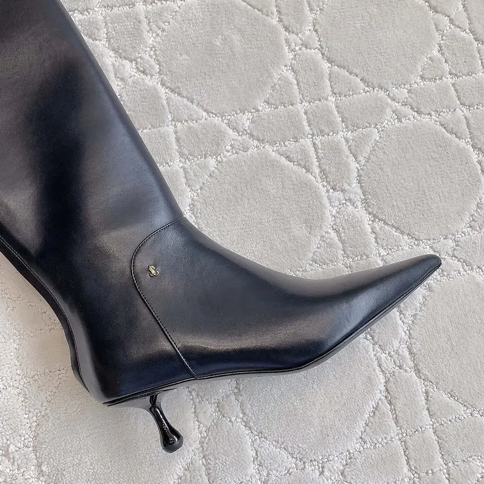 Jimmy Choo Cycas Knee Boot 95 Black Nappa Leather Knee for Women in High Boots Jimmy Choo Cycas Knee Boot 95 Black Nappa Leather Knee for Women in High Boots