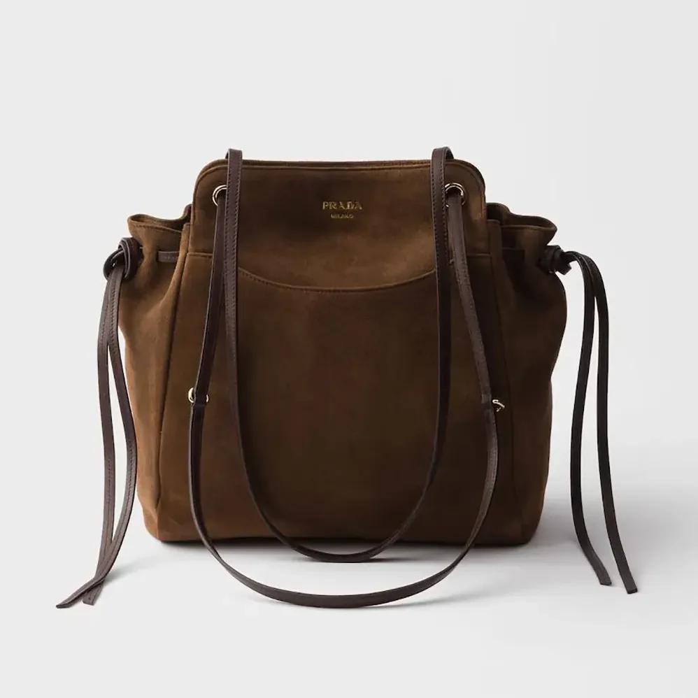 Prada Carry Medium Suede Tote Bag for Women Prada Carry Medium Suede Tote Bag for Women