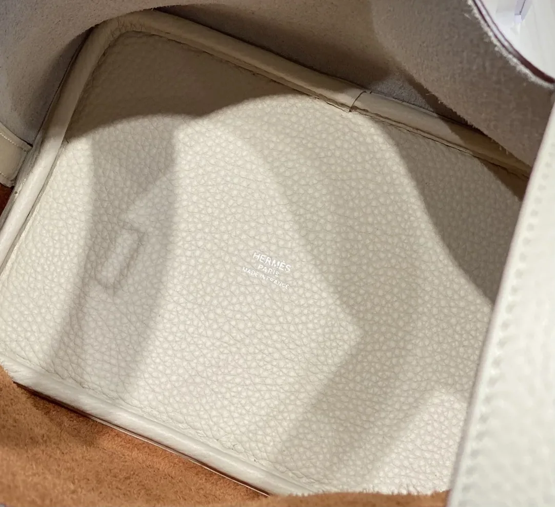 Hermes Picotin Lock 18 Bag Cream in Brown / Hermes Picotin Lock 18 Bag Cream in Brown /