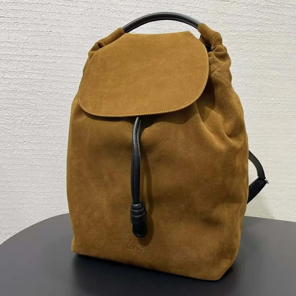 Loewe Flamenco Backpack in Pressed Suede for Unisex Loewe Flamenco Backpack in Pressed Suede for Unisex