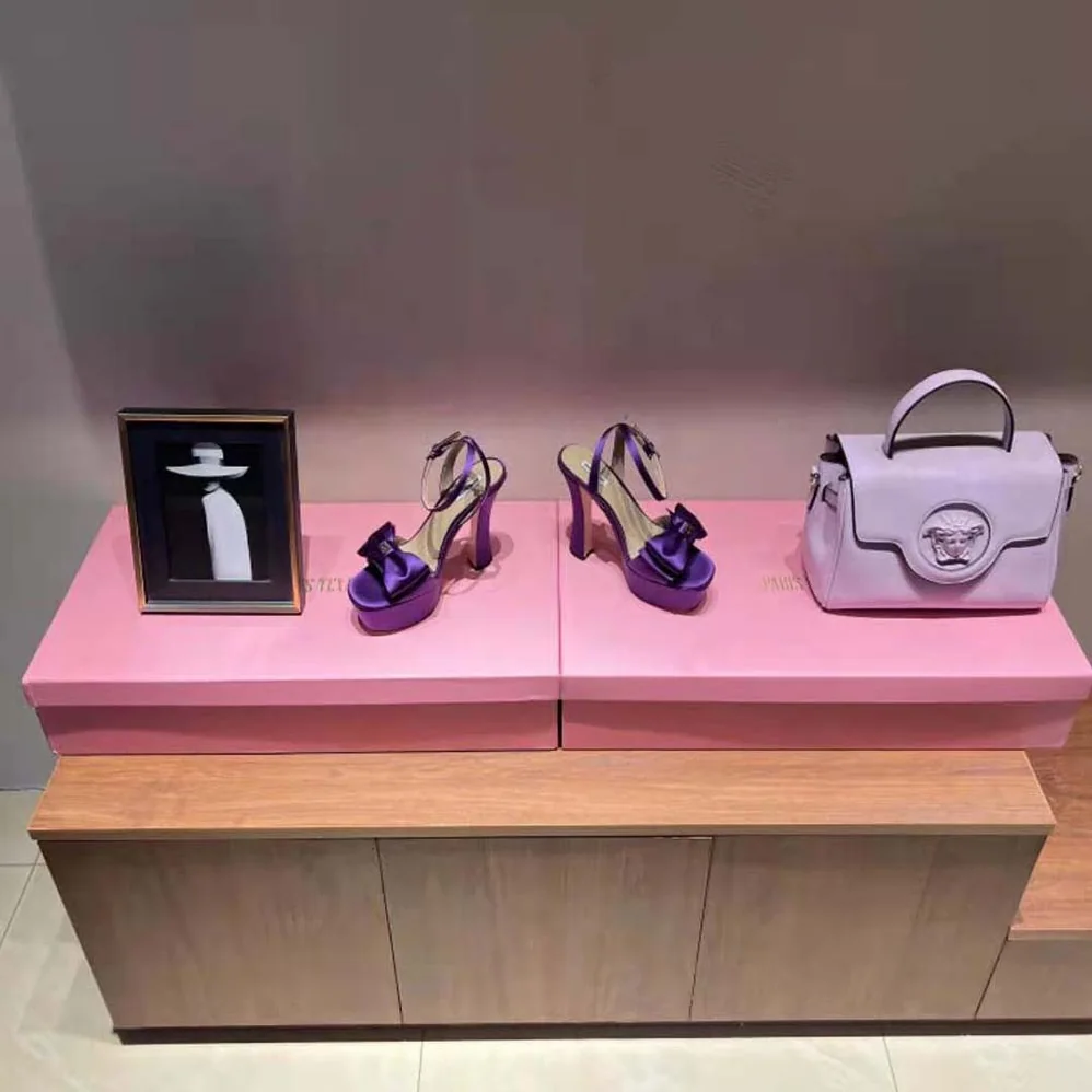 Miu Miu Satin Platform Sandals 135 mm Heel Height for Women in Purple