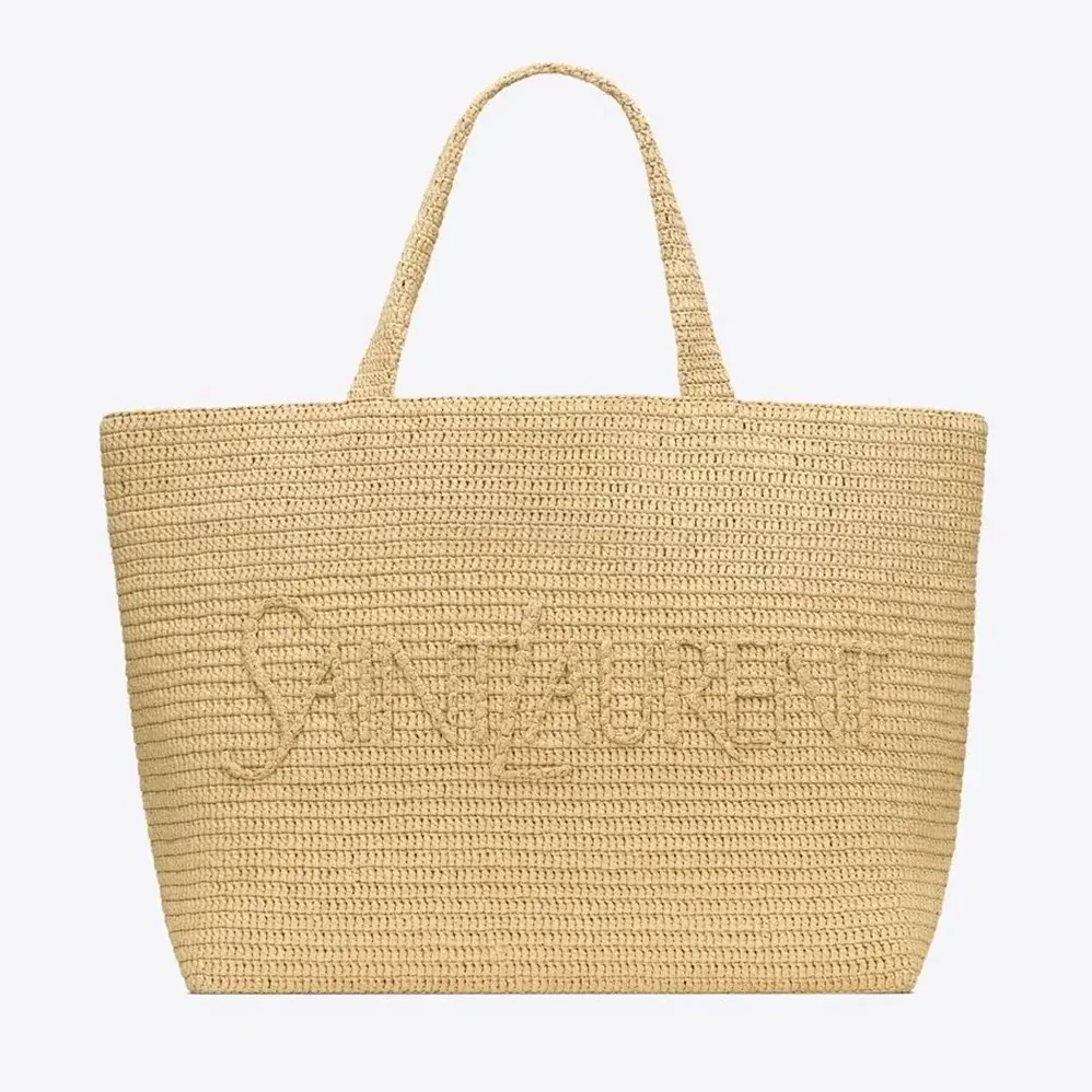 Saint Laurent YSL Saint Laurent Tote in Raffia for Unisex