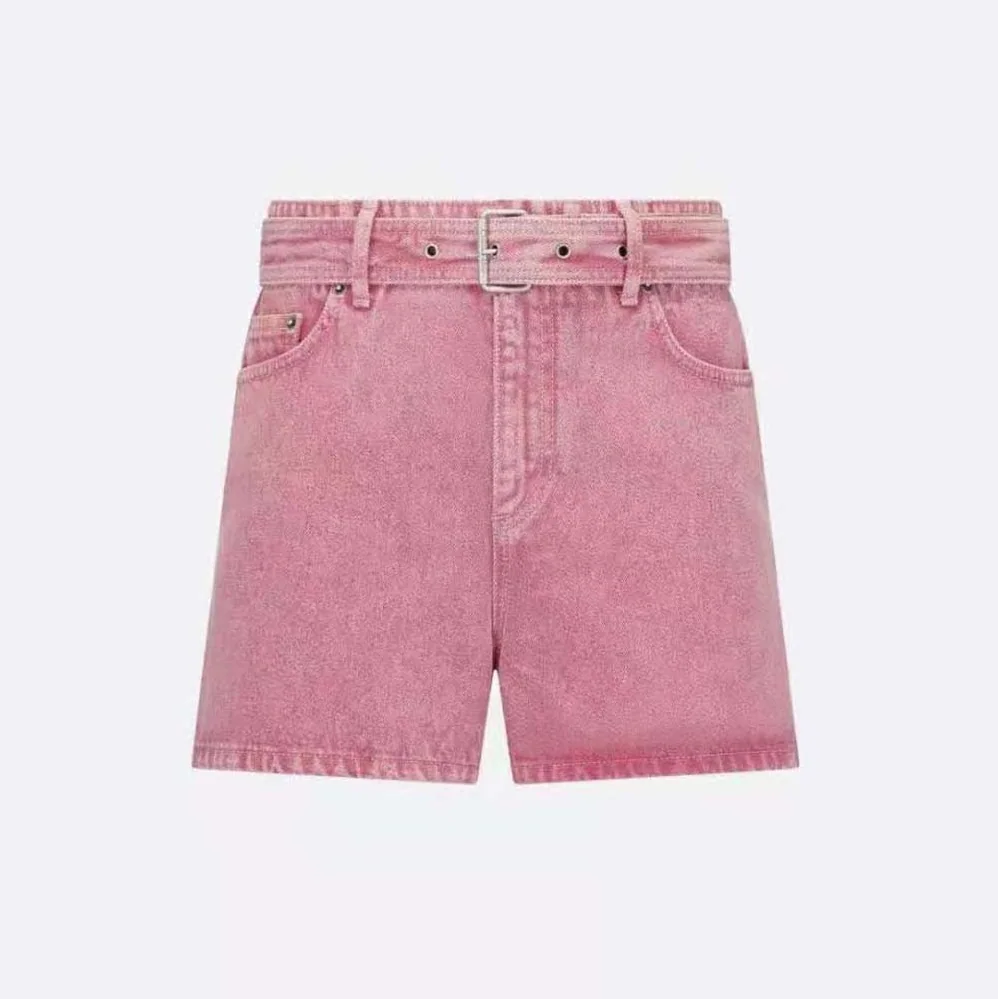Dior Shorts Pink Cotton Denim for Women