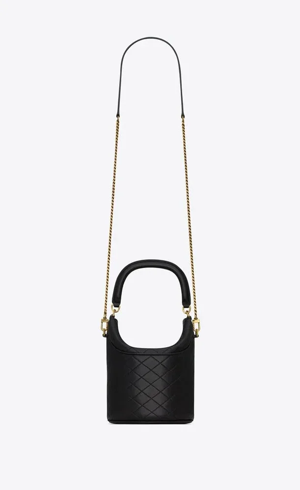 Saint Laurent Gaby Bucket Bag Black 7.5 Inches/ Saint Laurent Gaby Bucket Bag Black 7.5 Inches/
