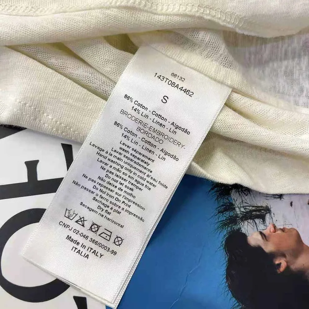 Dior T-Shirt Ecru Princess and Dragon Cotton Jersey and Linen for Women Dior T-Shirt Ecru Princess and Dragon Cotton Jersey and Linen for Women