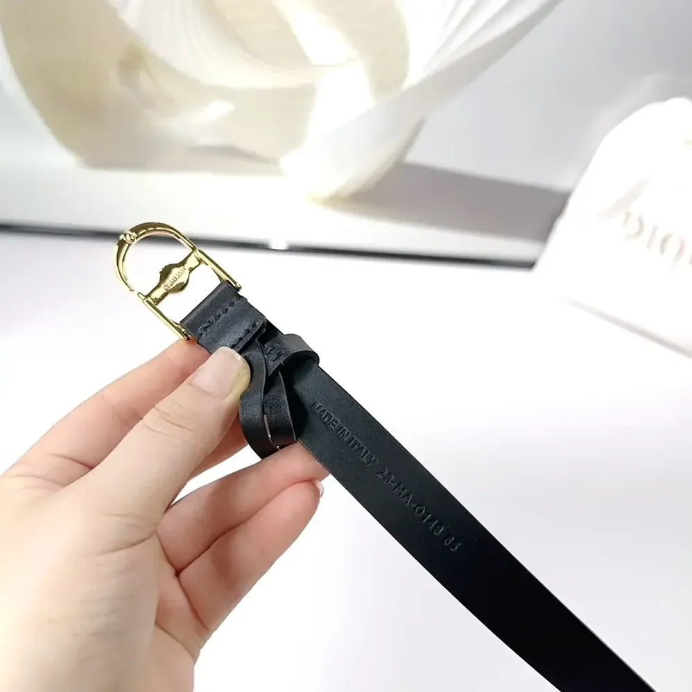 Dior 30 Montaigne Jolie Belt Black Smooth Calfskin 15 MM for Women Dior 30 Montaigne Jolie Belt Black Smooth Calfskin 15 MM for Women