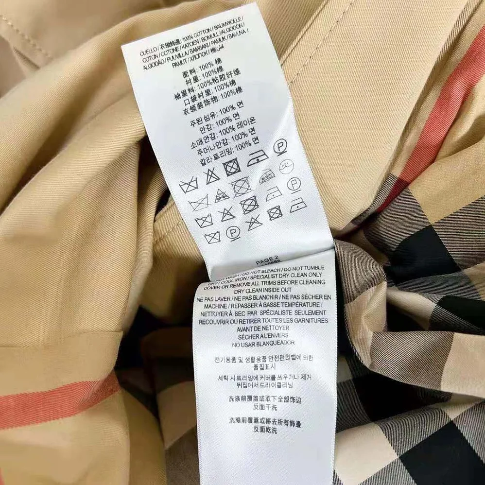 Burberry Long Check Collar Trench Coat for Women in Beige