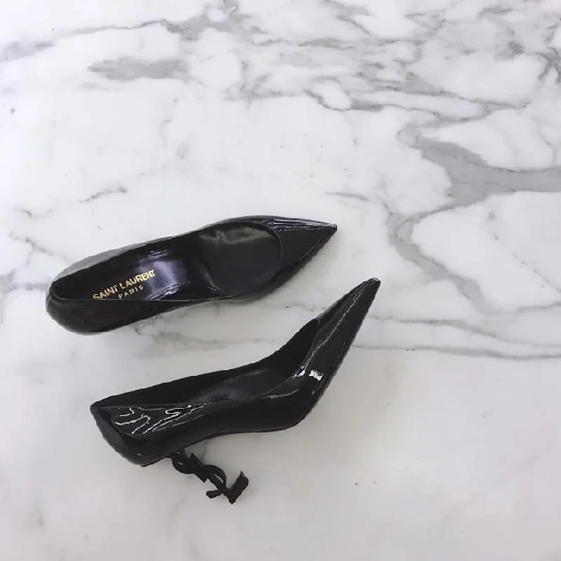 Saint Laurent YSL Opyum 110 Pump Black Patent Leather for Women in Black Saint Laurent YSL Opyum 110 Pump Black Patent Leather for Women in Black