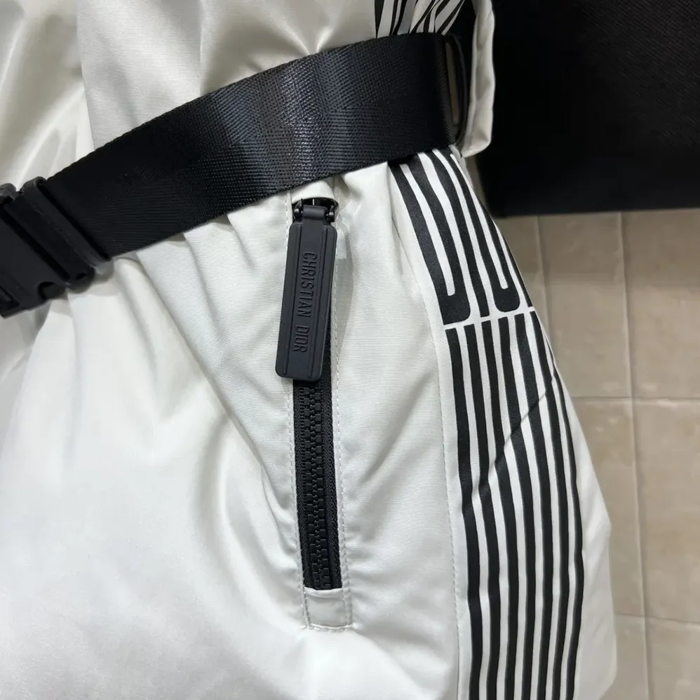Dior DiorAlps Belted Puffer Vest White Padded Technical Taffeta for Women Dior DiorAlps Belted Puffer Vest White Padded Technical Taffeta for Women