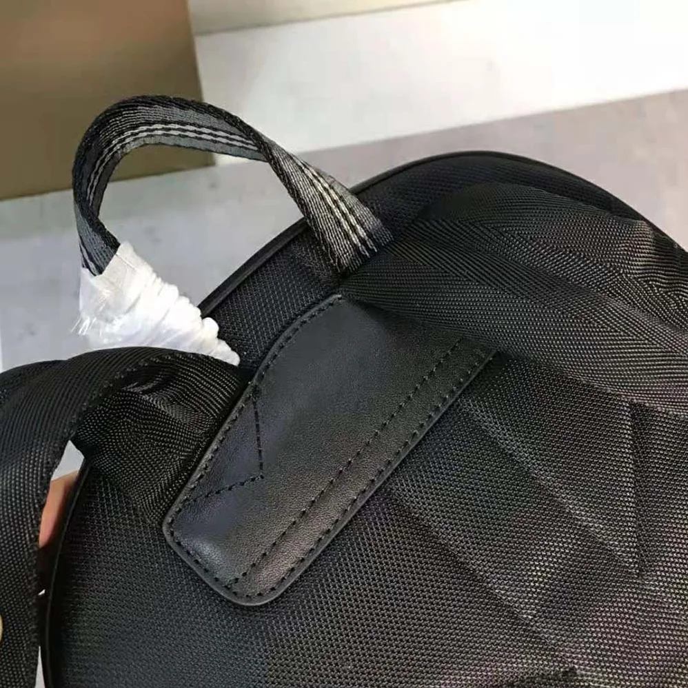 Burberry Monogram Jacquard Backpack for Men in Black Burberry Monogram Jacquard Backpack for Men in Black