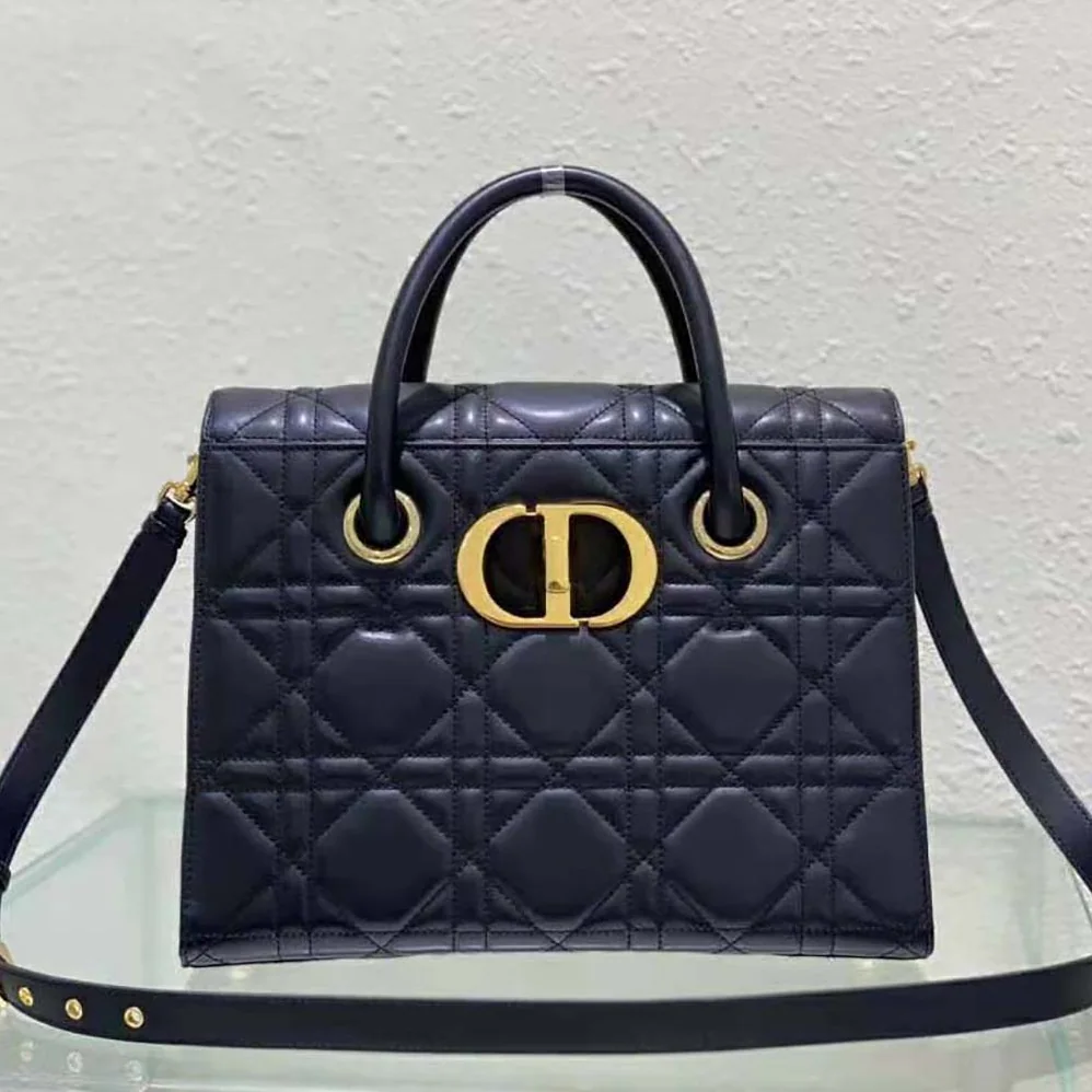 Dior Medium ST Honore Tote Black Macrocannage Lambskin for Women Dior Medium ST Honore Tote Black Macrocannage Lambskin for Women