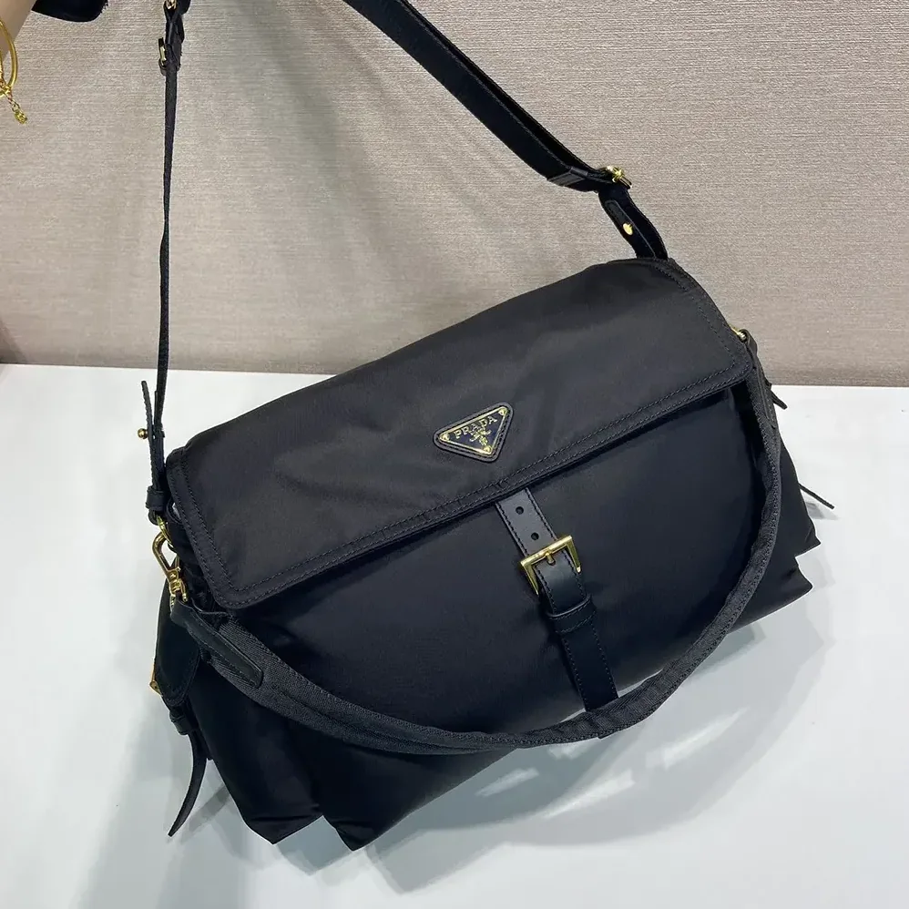 Prada Explore Medium Re-Nylon Shoulder Bag With Flap for Women Prada Explore Medium Re-Nylon Shoulder Bag With Flap for Women