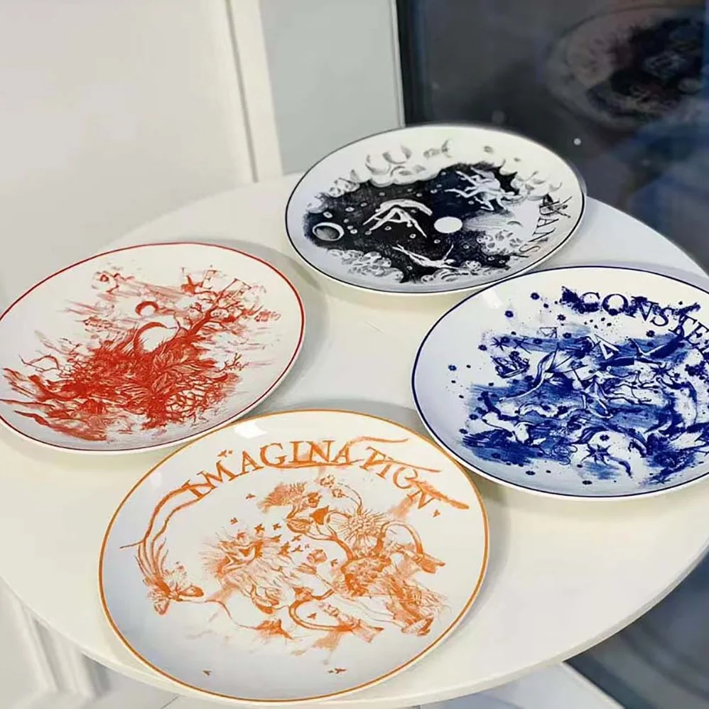 Dior Set of 4 Dinner Plates Multicolor ABCDIOR Imagination, Danse, Constellation, Rêve for Unisex Dior Set of 4 Dinner Plates Multicolor ABCDIOR Imagination, Danse, Constellation, Rêve for Unisex