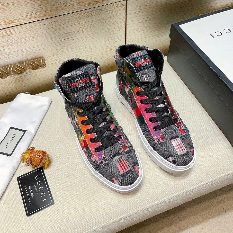 Gucci Basket Jean's High Top With Bee Sneaker Black for Men Gucci Basket Jean's High Top With Bee Sneaker Black for Men