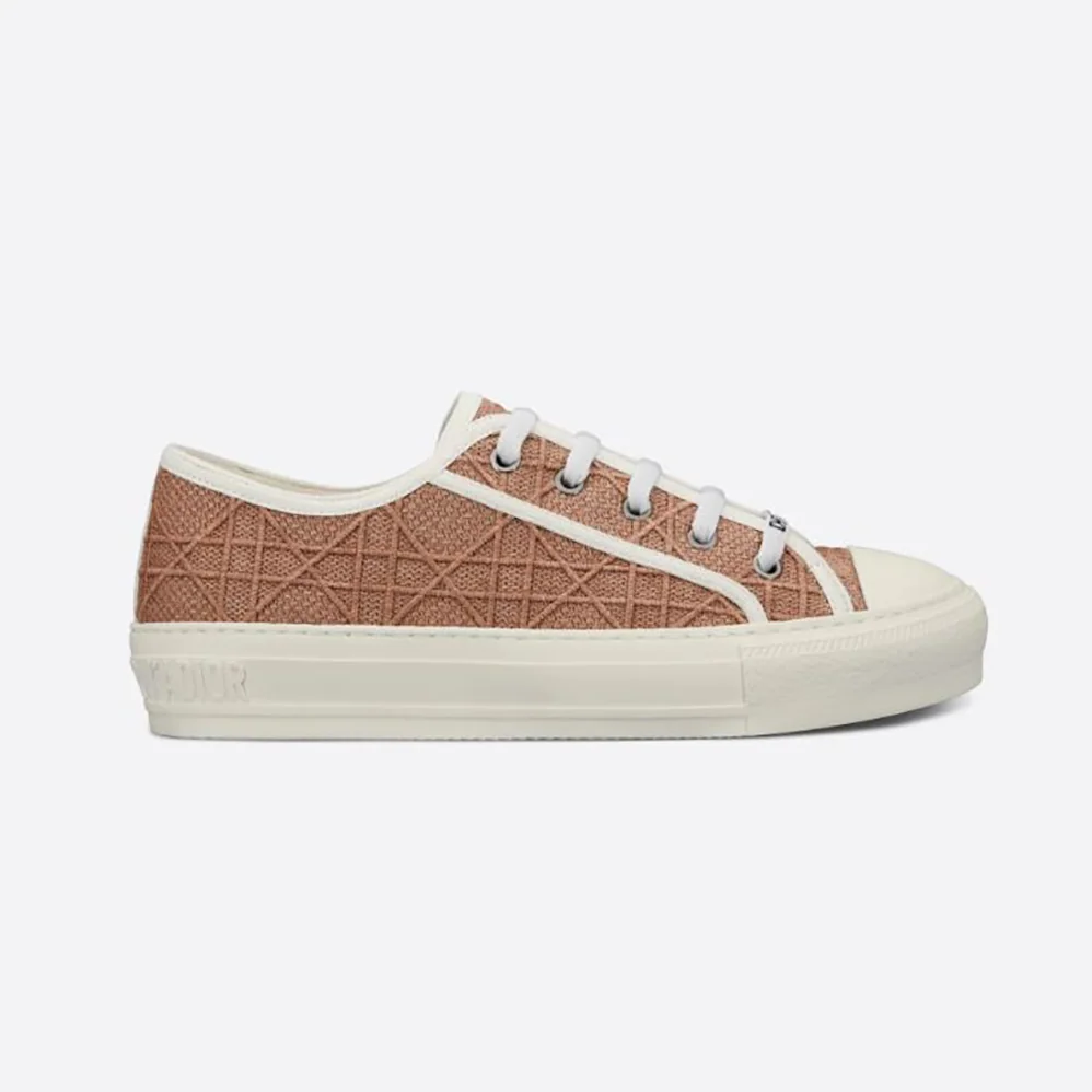 Dior Walk n dior Sneaker Nude Denim with Cannage Embroidery for Women