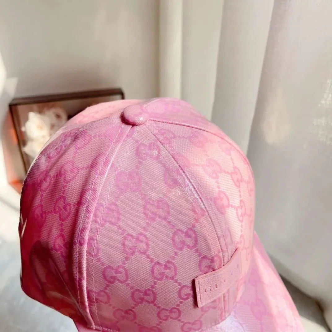 Gucci GG Canvas Baseball Hat Pink Gucci GG Canvas Baseball Hat Pink