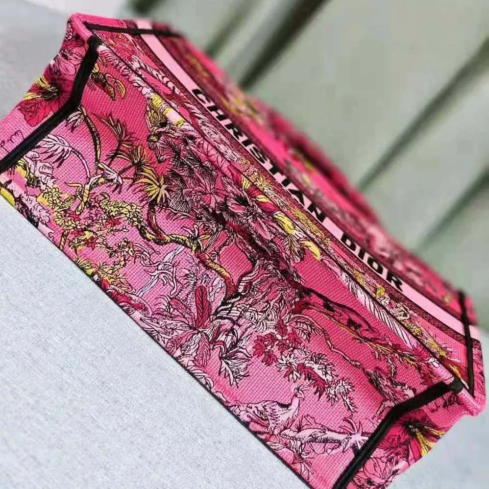 Dior Medium Dior Book Tote Fuchsia Multicolor Toile de Jouy Voyage Embroidery for Women Dior Medium Dior Book Tote Fuchsia Multicolor Toile de Jouy Voyage Embroidery for Women
