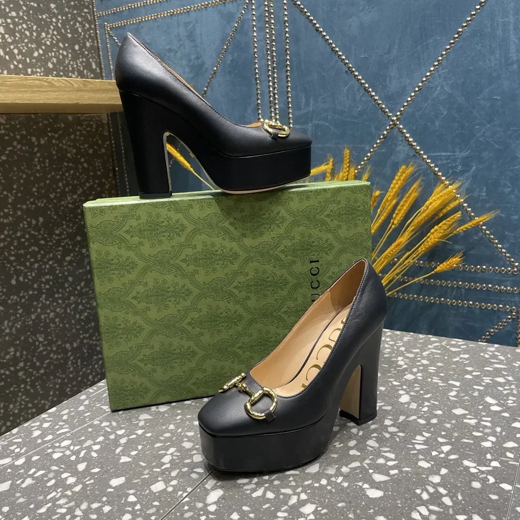 Gucci High Heel Pump With Horsebit Black Gucci High Heel Pump With Horsebit Black