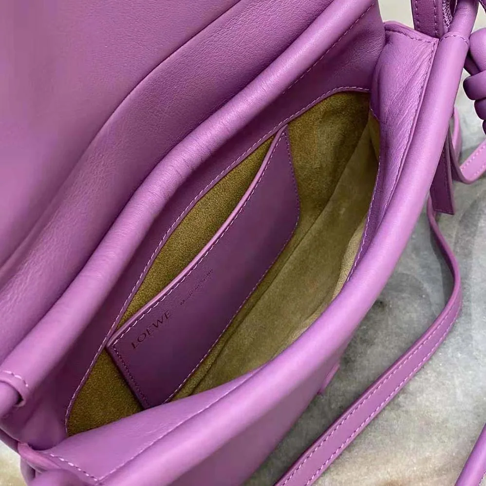 Loewe Paseo Satchel in Shiny Nappa Calfskin for Women in Purple Loewe Paseo Satchel in Shiny Nappa Calfskin for Women in Purple