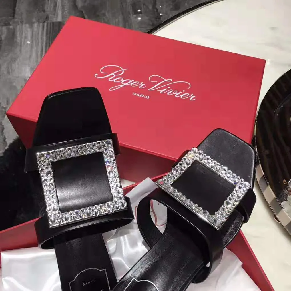 Roger Vivier Bikiviv' Strass Mules for Women in Black