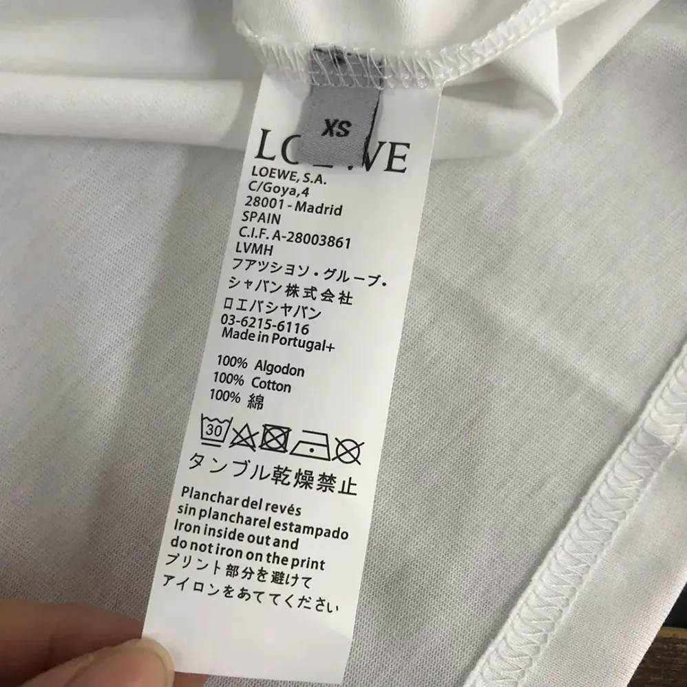 Loewe Regular Fit T-shirt in Cotton for Men in White Loewe Regular Fit T-shirt in Cotton for Men in White