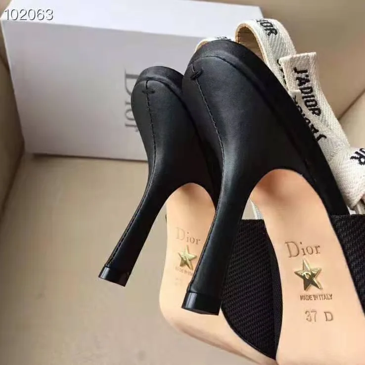 Dior J'adior Pump in Technical Canvas in 10cm Heel for Women in Black Dior J'adior Pump in Technical Canvas in 10cm Heel for Women in Black