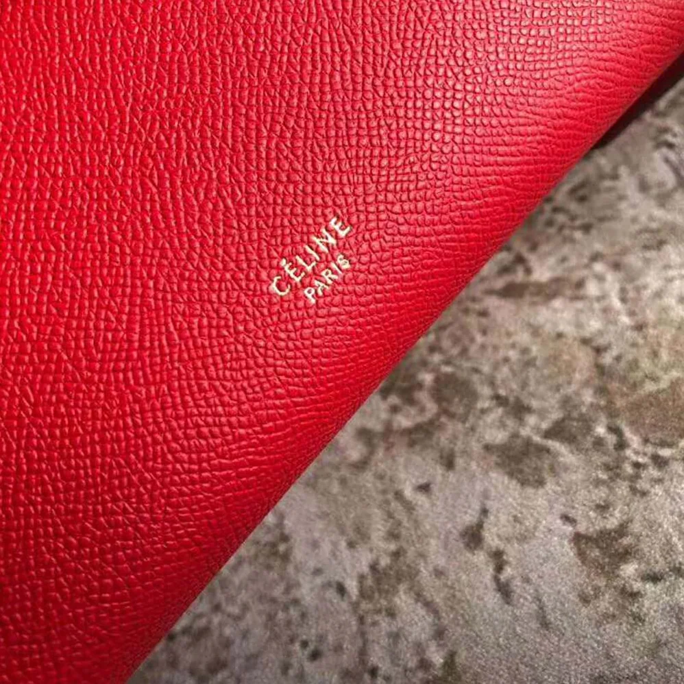 Celine Nano Belt Bag in Grained Calfskin Bag for Women in Red