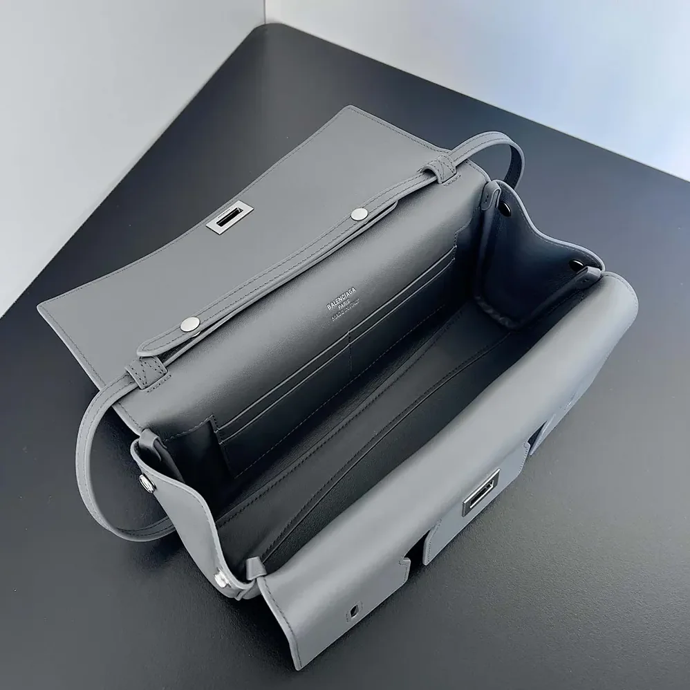 Balenciaga Bel Air Clutch On Strap Small in Grey for Women Balenciaga Bel Air Clutch On Strap Small in Grey for Women