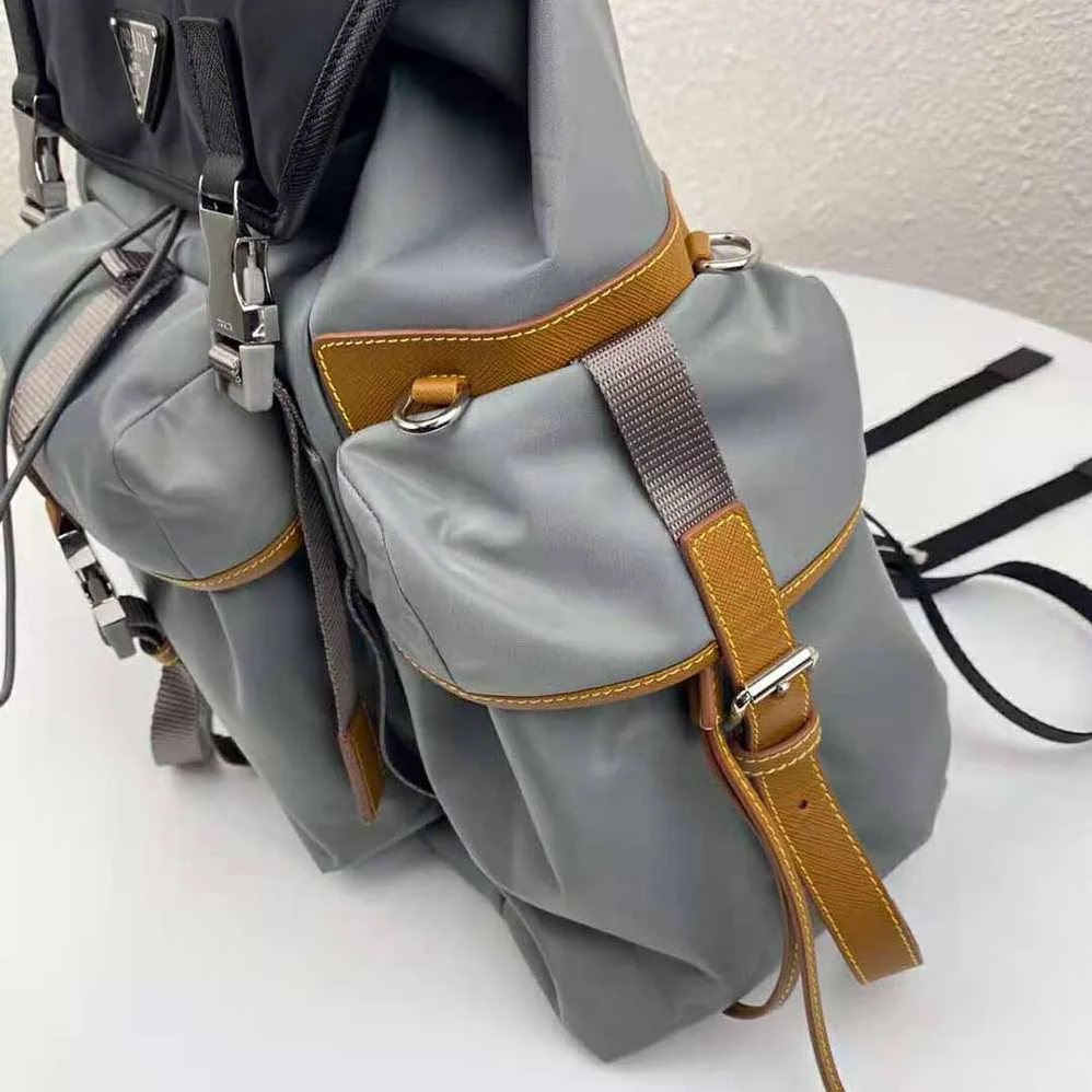 Prada Technical Fabric Nylon Backpack for Men in Silver Prada Technical Fabric Nylon Backpack for Men in Silver
