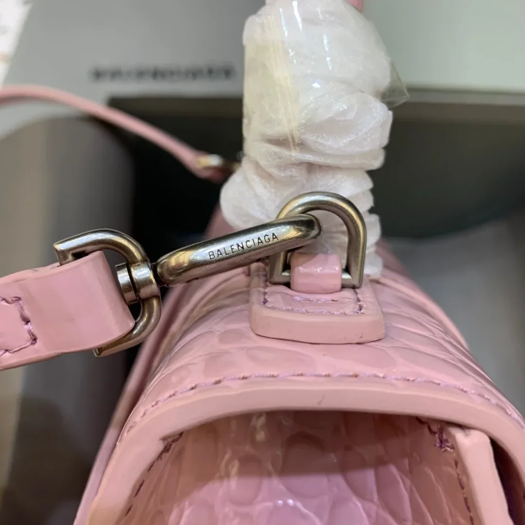 Balenciaga Hourglass Small Handbag In Pink Balenciaga Hourglass Small Handbag In Pink