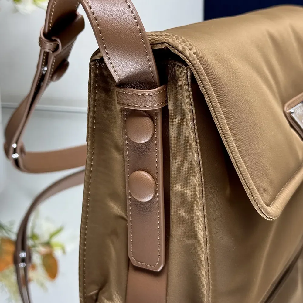 Prada Small Padded Re-Nylon Shoulder Bag for Women in Brown Prada Small Padded Re-Nylon Shoulder Bag for Women in Brown
