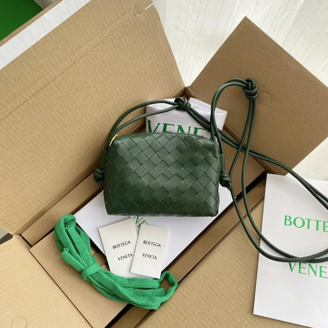 Bottega Veneta Mini Loop Camera Bag Dark Green Bottega Veneta Mini Loop Camera Bag Dark Green