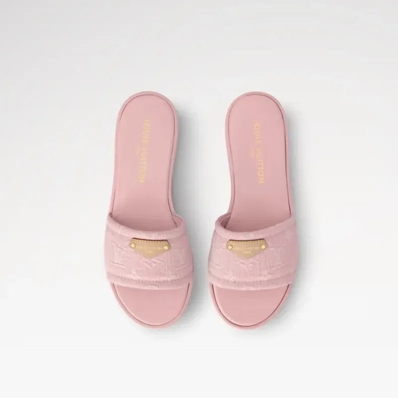 Louis Vuitton Lily Flat Mule Pink 1AGX46