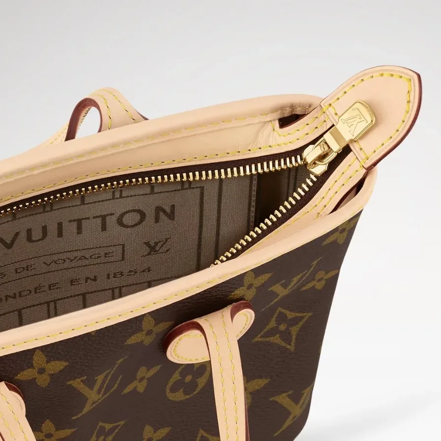 Louis Vuitton Neverfull BB Tote Bag in Beige Gold Hardware Louis Vuitton Neverfull BB Tote Bag in Beige Gold Hardware