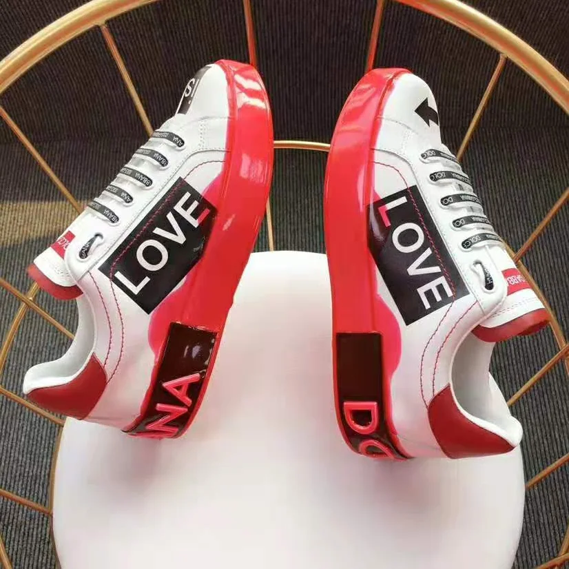 Dolce Gabbana D&G Portofino Melt Seakers in Printed Nappa Leather for Men in Red Dolce Gabbana D&G Portofino Melt Seakers in Printed Nappa Leather for Men in Red