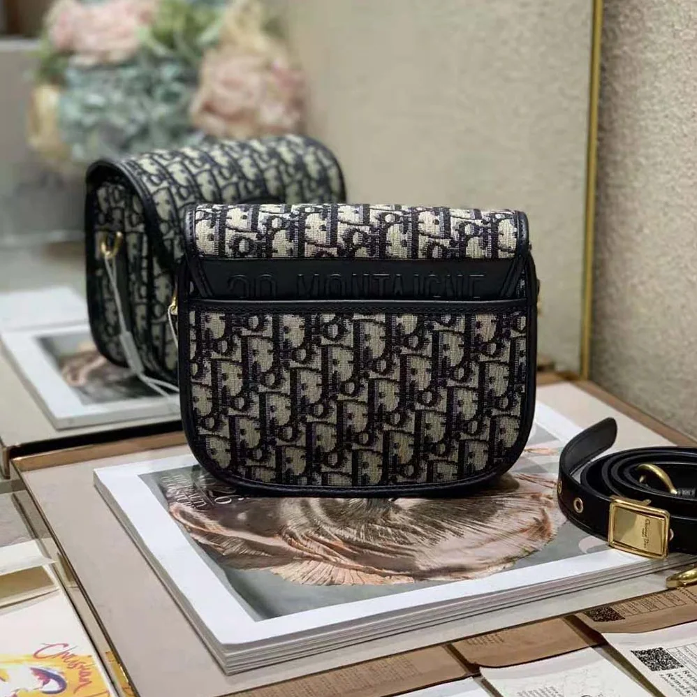 Dior Small Dior Bobby Bag Blue Dior Oblique Jacquard for Women