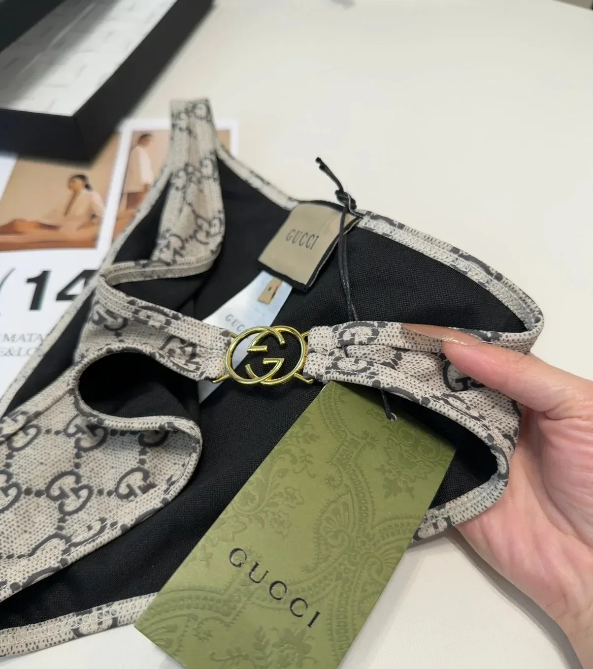 Gucci GG Bikini Beige in Ebony